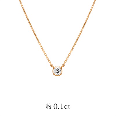 4°CのK18Gダイヤモンドネックレス0.12ct-