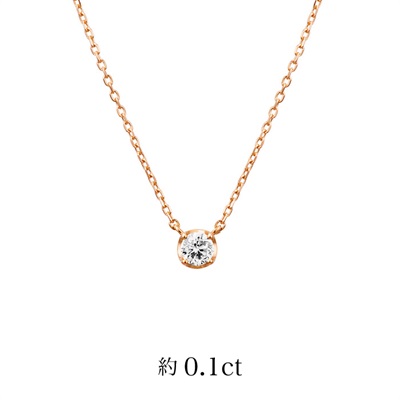 【極美品】4℃ ヨンドシー K10 一粒ダイヤネックレス ペンダント YG 華奢アクセサリー