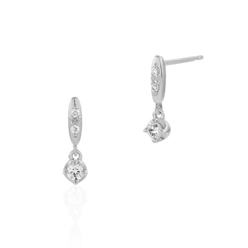 K18ホワイトゴールド ピアス