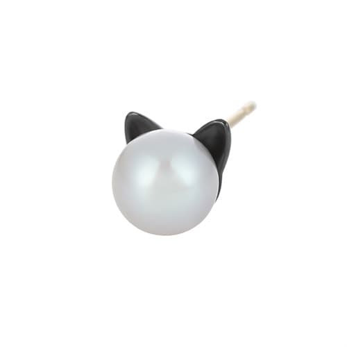 シルバー ピアス  クロネコ/片耳用