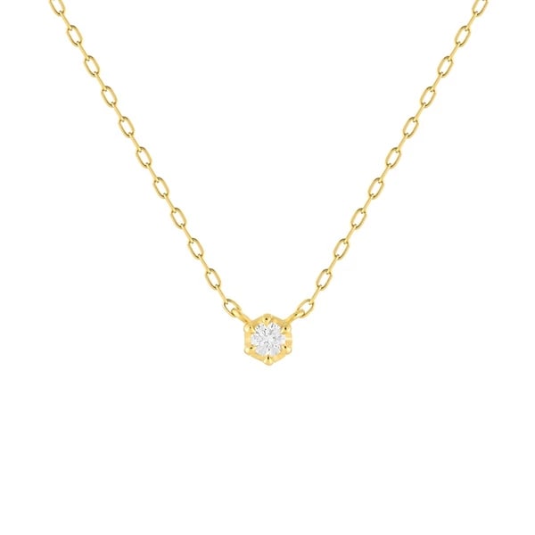 K18ピンクゴールドダイヤモンドネックレス ¥59,400