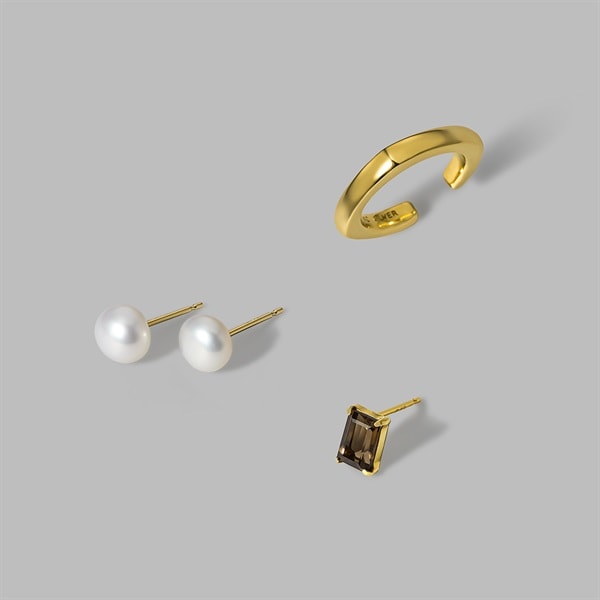 シルバー ピアス&イヤーカフセット
