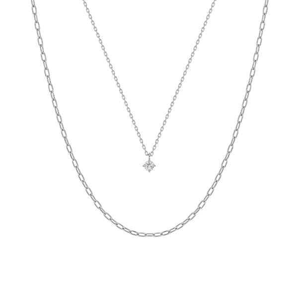 4℃ シルバー ネックレス 2本セット サファイア　未使用　定価 ¥24,200 シルバー ネックレス 2本セット | 152034221017 | 【公式