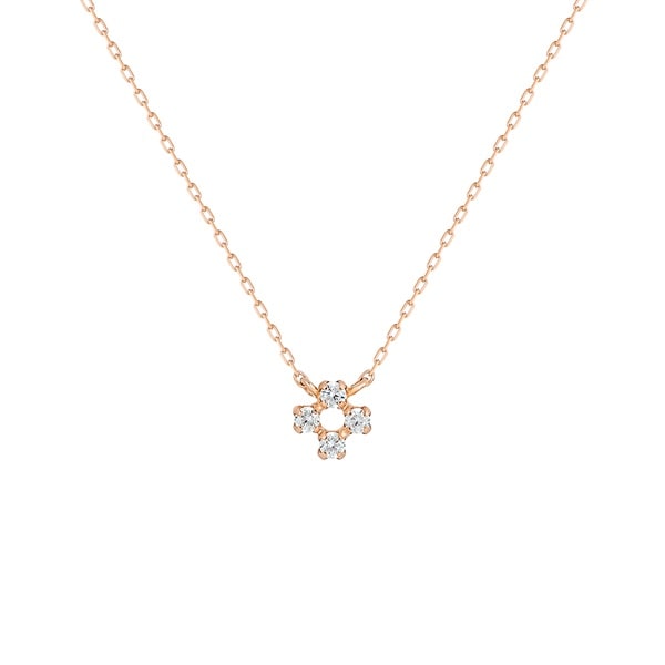 人気商品　4℃リバーシブルネックレス　ピンクゴールドk10 エメラルド✖️ダイヤ K10ピンクゴールド ネックレス | 111826123116 | 【公式】4