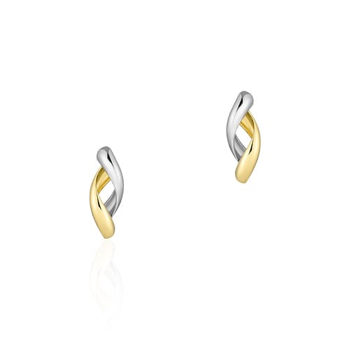 プラチナ/K18イエローゴールド ピアス