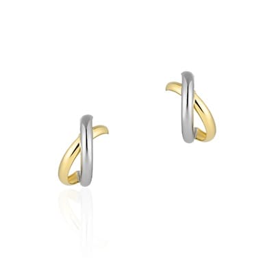 プラチナ/K18イエローゴールド ピアス