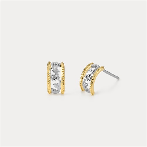 K18イエローゴールド/プラチナ ピアス