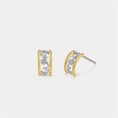 K18イエローゴールド/プラチナ ピアス