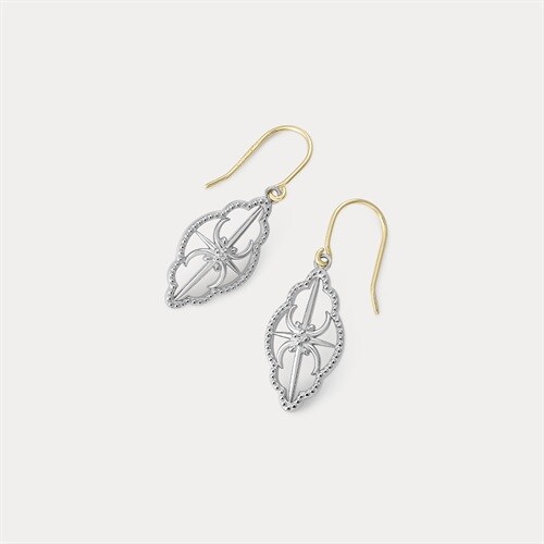 シルバー/K10イエローゴールド ピアス