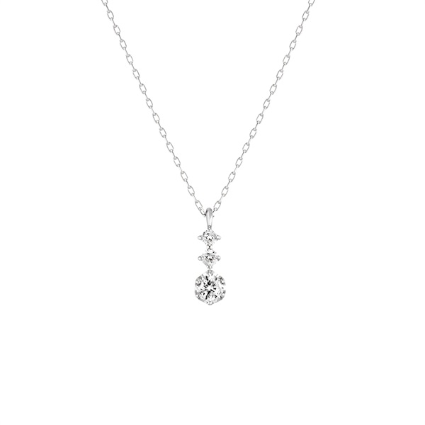 canal 4℃ ダイヤモンド ネックレス Pt850 0.198ct 1.8g