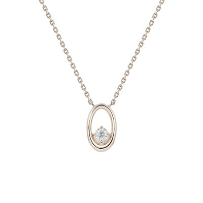 ピンクシルバー ネックレス