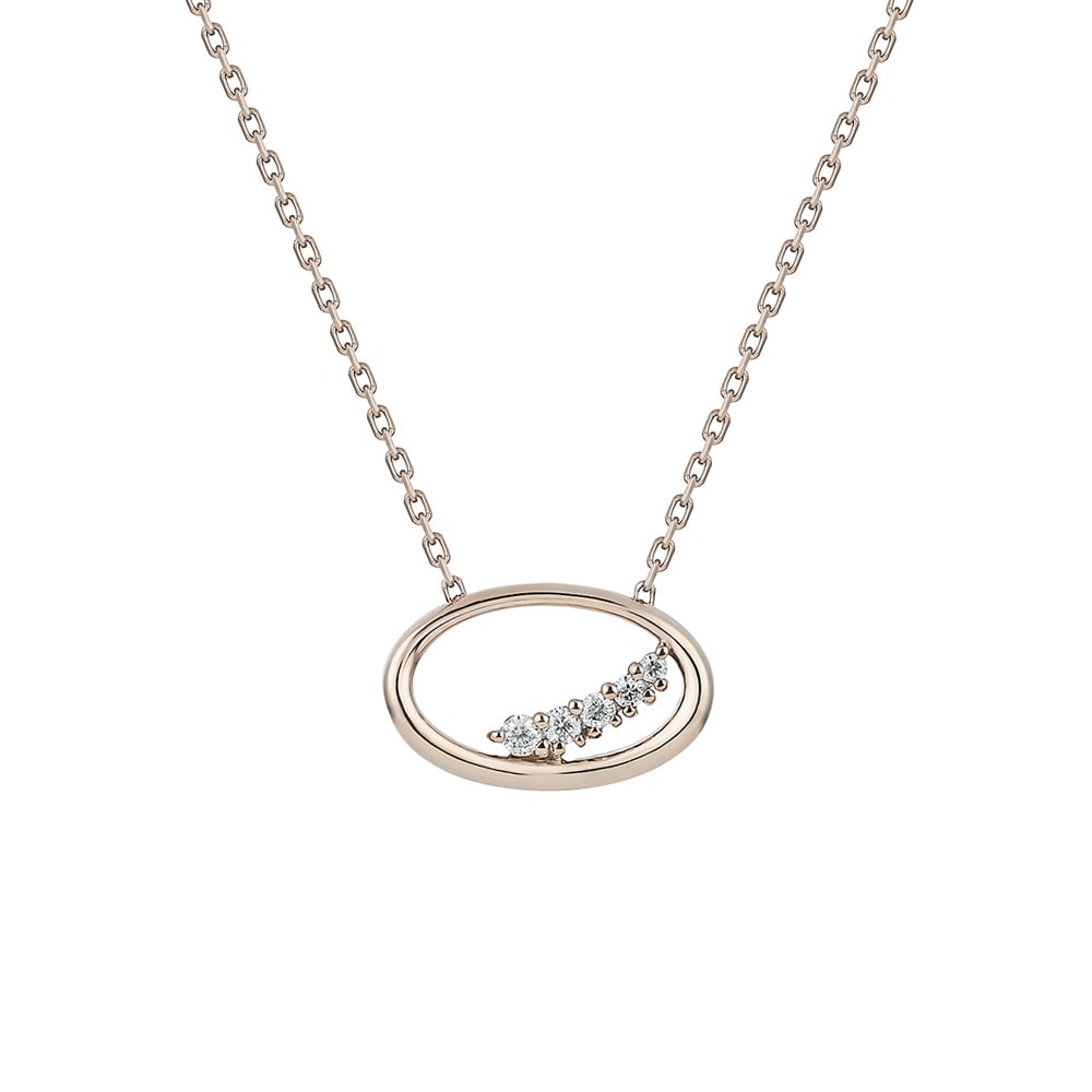 ピンクシルバー ネックレス