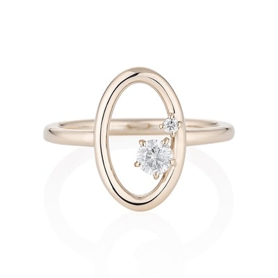 ピンクシルバー リング