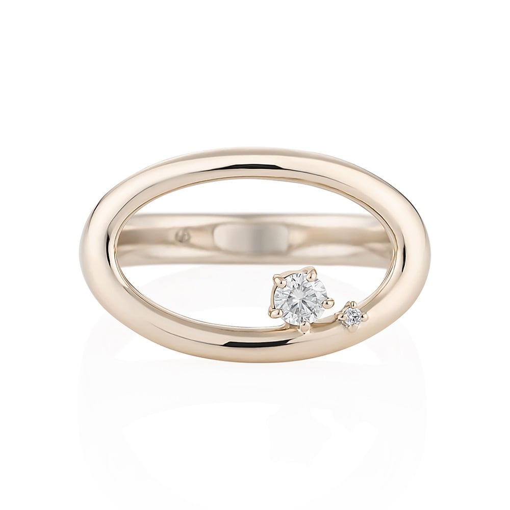 ピンクシルバー リング