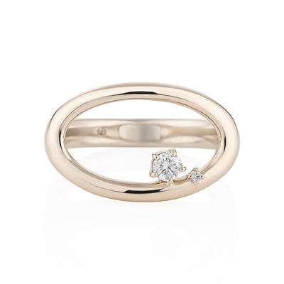 ピンクシルバー リング