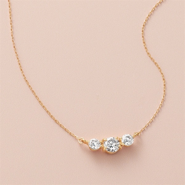 K10イエローゴールド/シルバー ネックレス