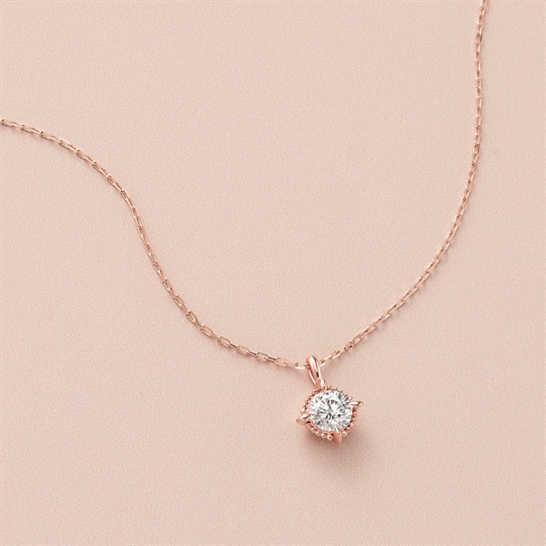 K10ピンクゴールド/シルバー ネックレス