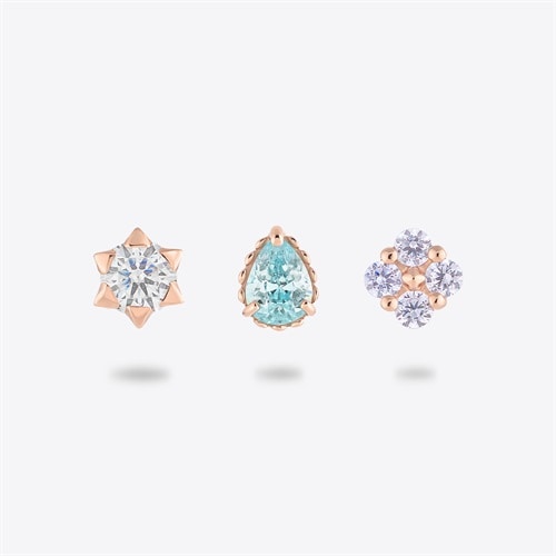 シルバー ピアス/片耳用 3点セット