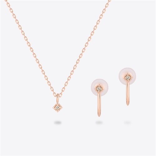 シルバー ネックレス＆イヤリング セット