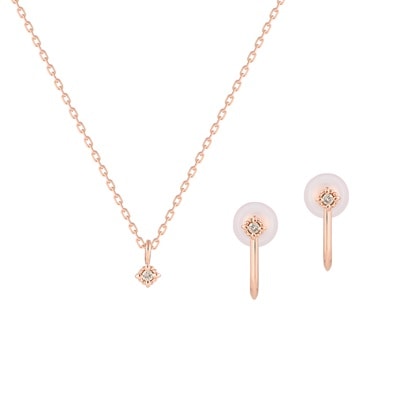 シルバー ネックレス＆イヤリング セット