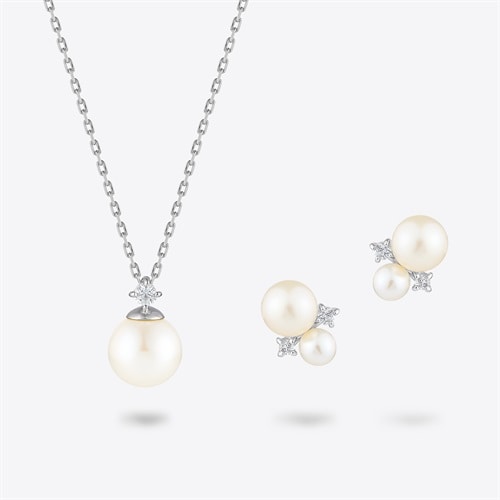 シルバー ネックレス＆ピアス セット