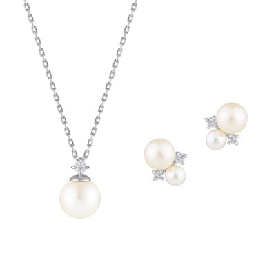 シルバー ネックレス＆ピアス セット