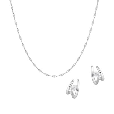 シルバー ネックレス＆ピアス セット