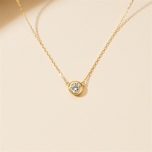 K18イエローゴールド ネックレス 約0.3ct
